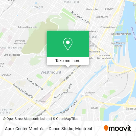 Apex Center Montréal - Dance Studio map