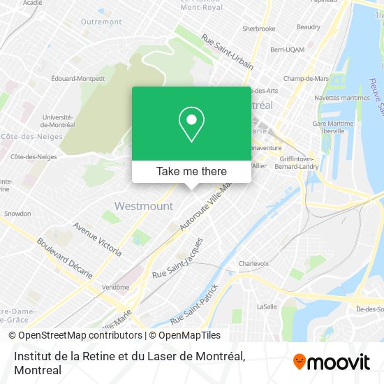 Institut de la Retine et du Laser de Montréal map