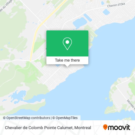 Chevalier de Colomb Pointe Calumet map