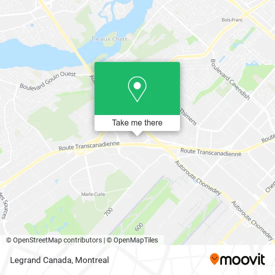 Legrand Canada map