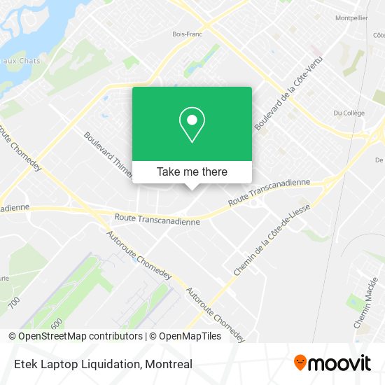 Etek Laptop Liquidation map