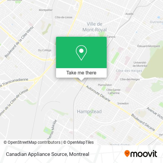 Canadian Appliance Source map