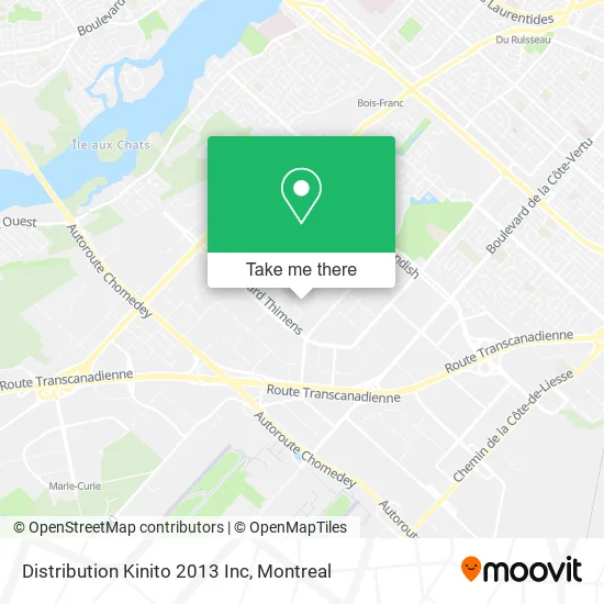 Distribution Kinito 2013 Inc map