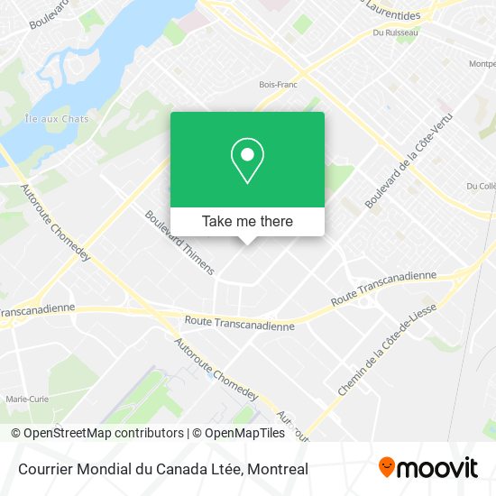 Courrier Mondial du Canada Ltée map