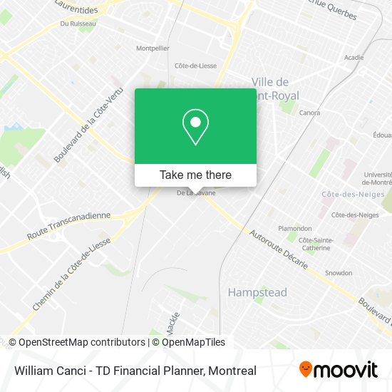 William Canci - TD Financial Planner map