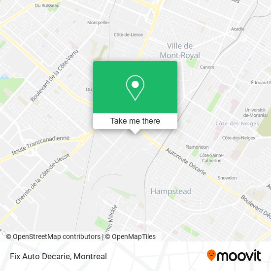 Fix Auto Decarie map