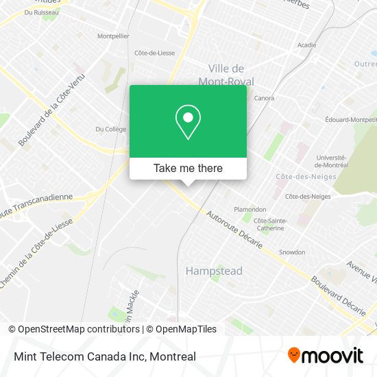 Mint Telecom Canada Inc map