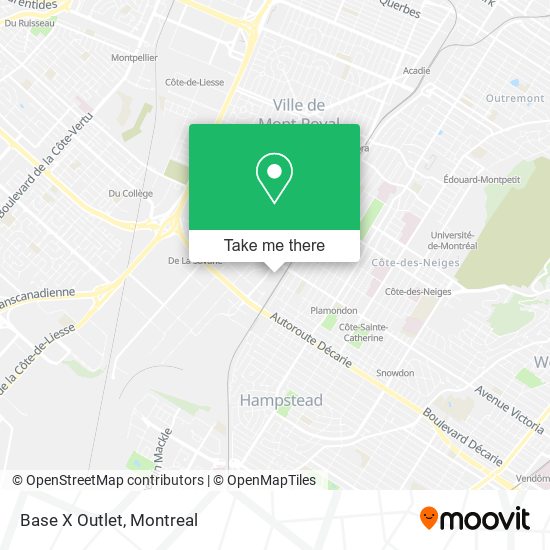 Base X Outlet map