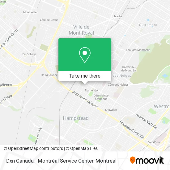 Dxn Canada - Montréal Service Center map