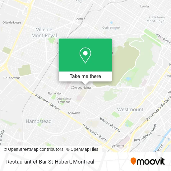 Restaurant et Bar St-Hubert map