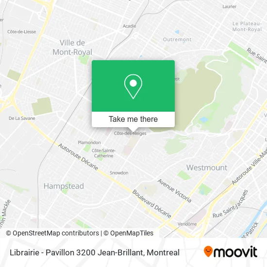 Librairie - Pavillon 3200 Jean-Brillant map