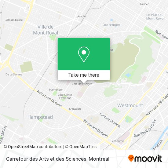 Carrefour des Arts et des Sciences map
