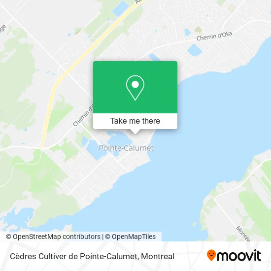 Cèdres Cultiver de Pointe-Calumet map