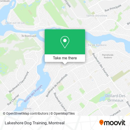 Lakeshore Dog Training map