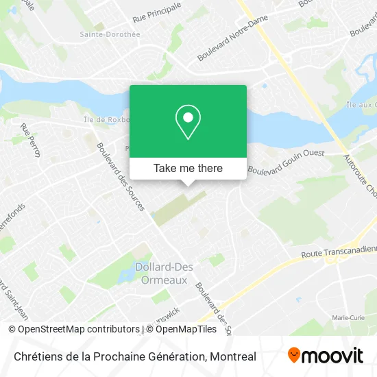 Chrétiens de la Prochaine Génération map