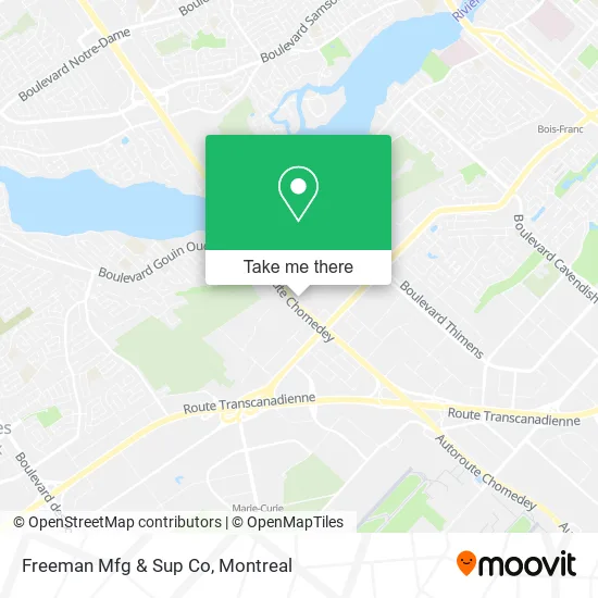 Freeman Mfg & Sup Co map