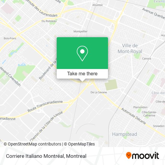 Corriere Italiano Montréal map