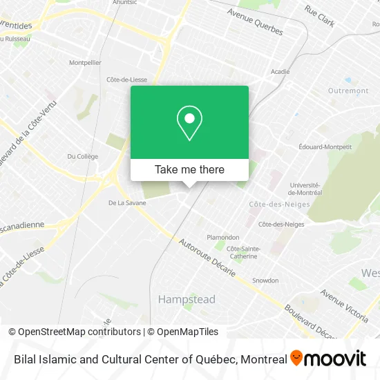 Bilal Islamic and Cultural Center of Québec map