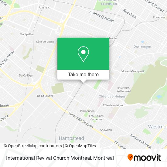 International Revival Church Montréal map