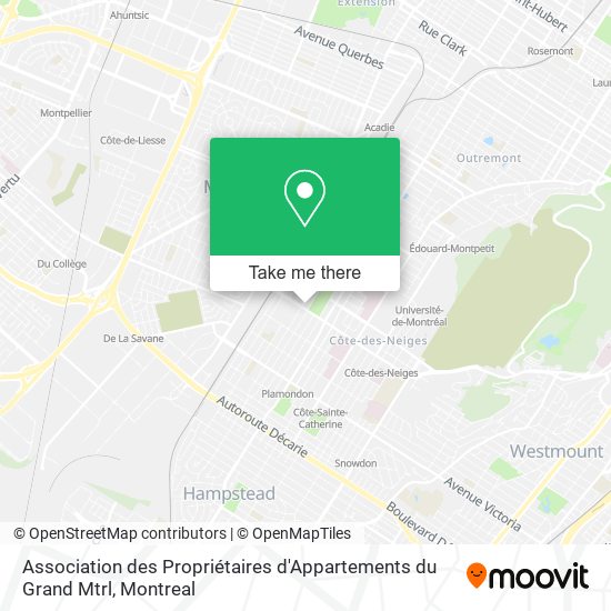 Association des Propriétaires d'Appartements du Grand Mtrl map