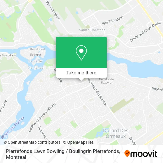 Pierrefonds Lawn Bowling / Boulingrin Pierrefonds map