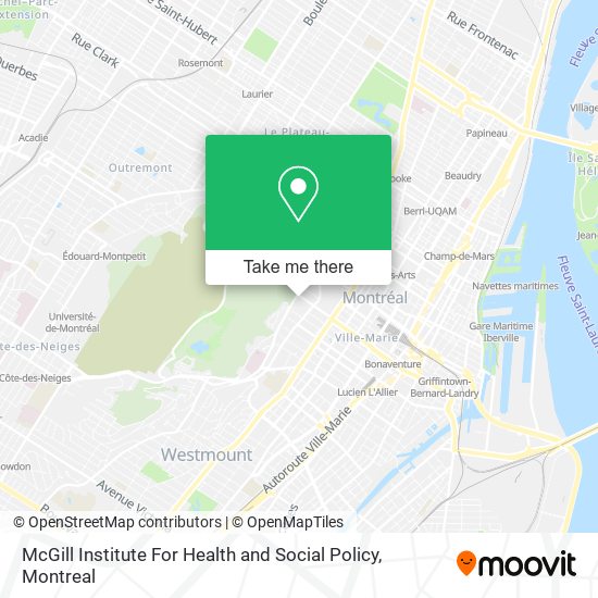 McGill Institute For Health and Social Policy map