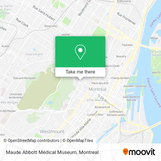 Maude Abbott Médical Museum map