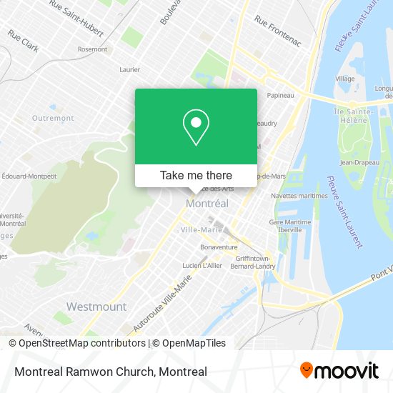 Montreal Ramwon Church map