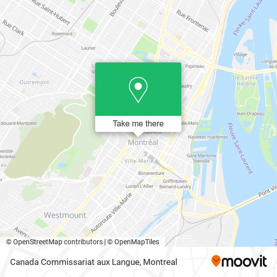 Canada Commissariat aux Langue map