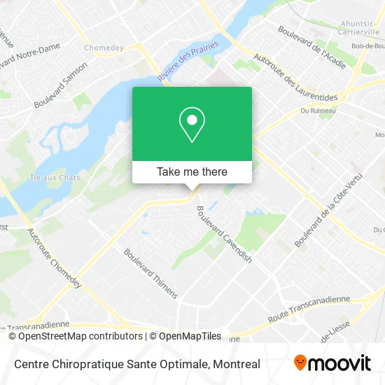 Centre Chiropratique Sante Optimale map