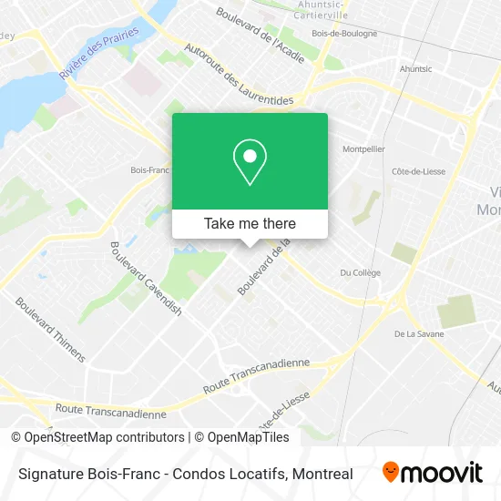 Signature Bois-Franc - Condos Locatifs map