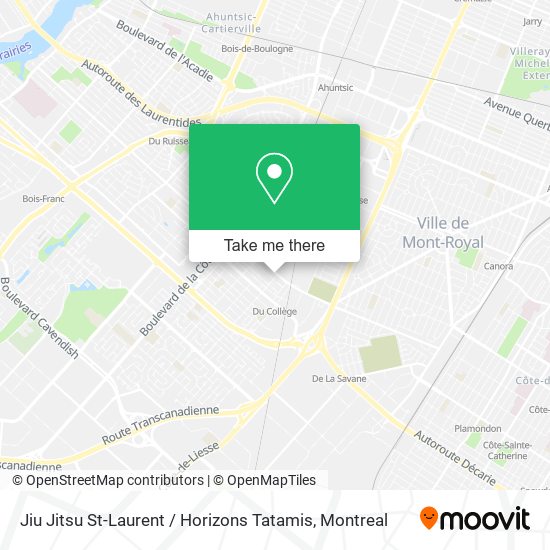 Jiu Jitsu St-Laurent / Horizons Tatamis map