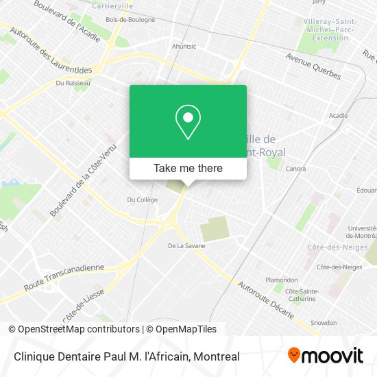 Clinique Dentaire Paul M. l'Africain map