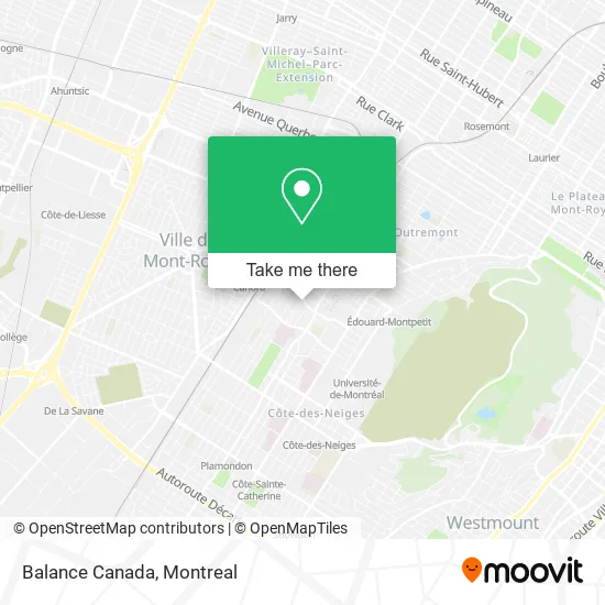 Balance Canada map