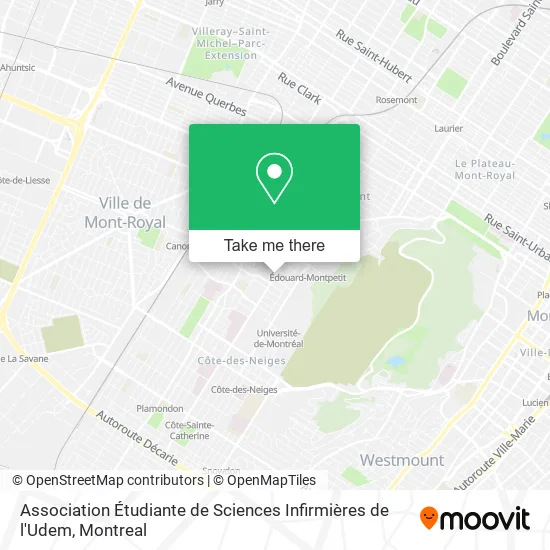 Association Étudiante de Sciences Infirmières de l'Udem map