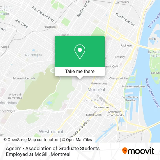 Agsem - Association of Graduate Students Employed at McGill map