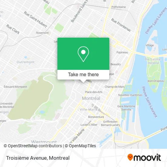 Troisième Avenue map