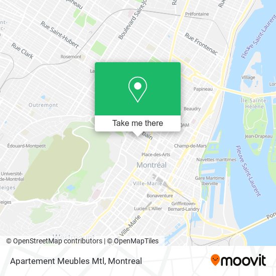 Apartement Meubles Mtl map