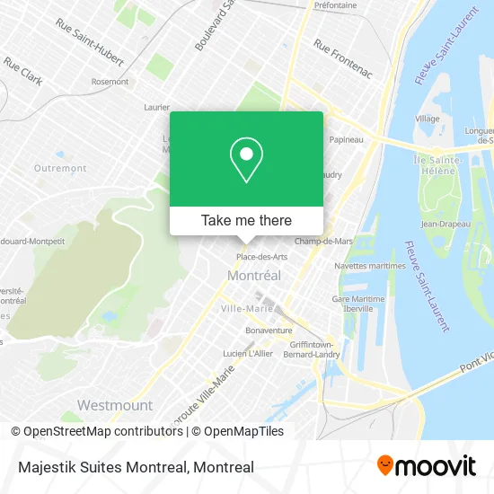 Majestik Suites Montreal map