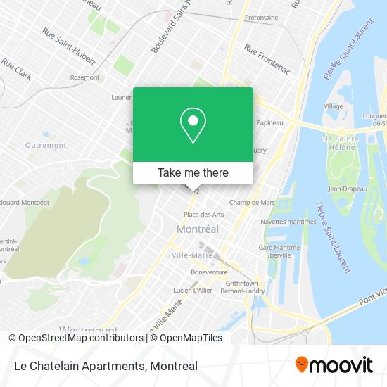 Le Chatelain Apartments map