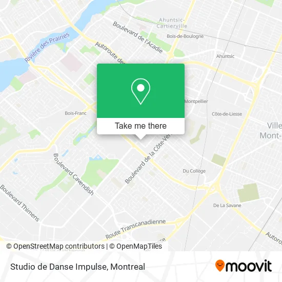 Studio de Danse Impulse map