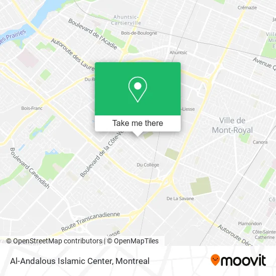 Al-Andalous Islamic Center map