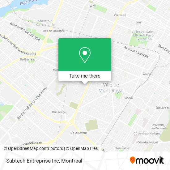 Subtech Entreprise Inc map