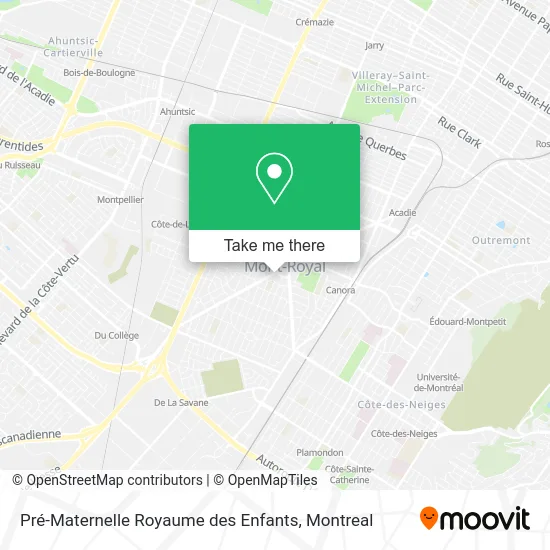 Pré-Maternelle Royaume des Enfants map