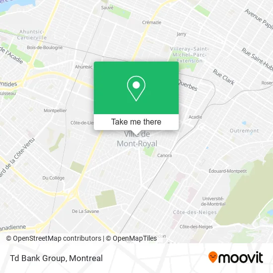 Td Bank Group map