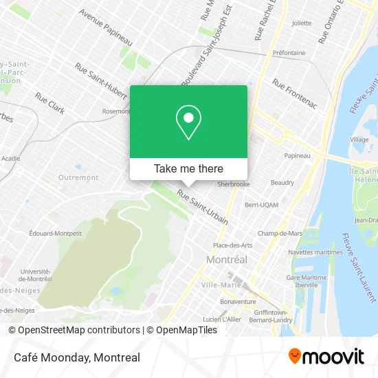 Café Moonday map