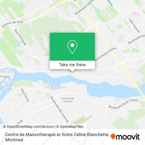 Centre de Massotherapie et Soins Céline Blanchette map