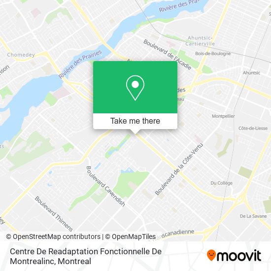 Centre De Readaptation Fonctionnelle De Montrealinc map