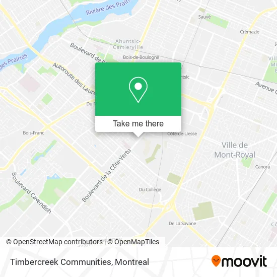 Timbercreek Communities map