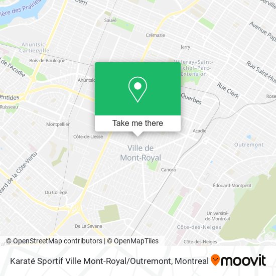 Karaté Sportif Ville Mont-Royal / Outremont map